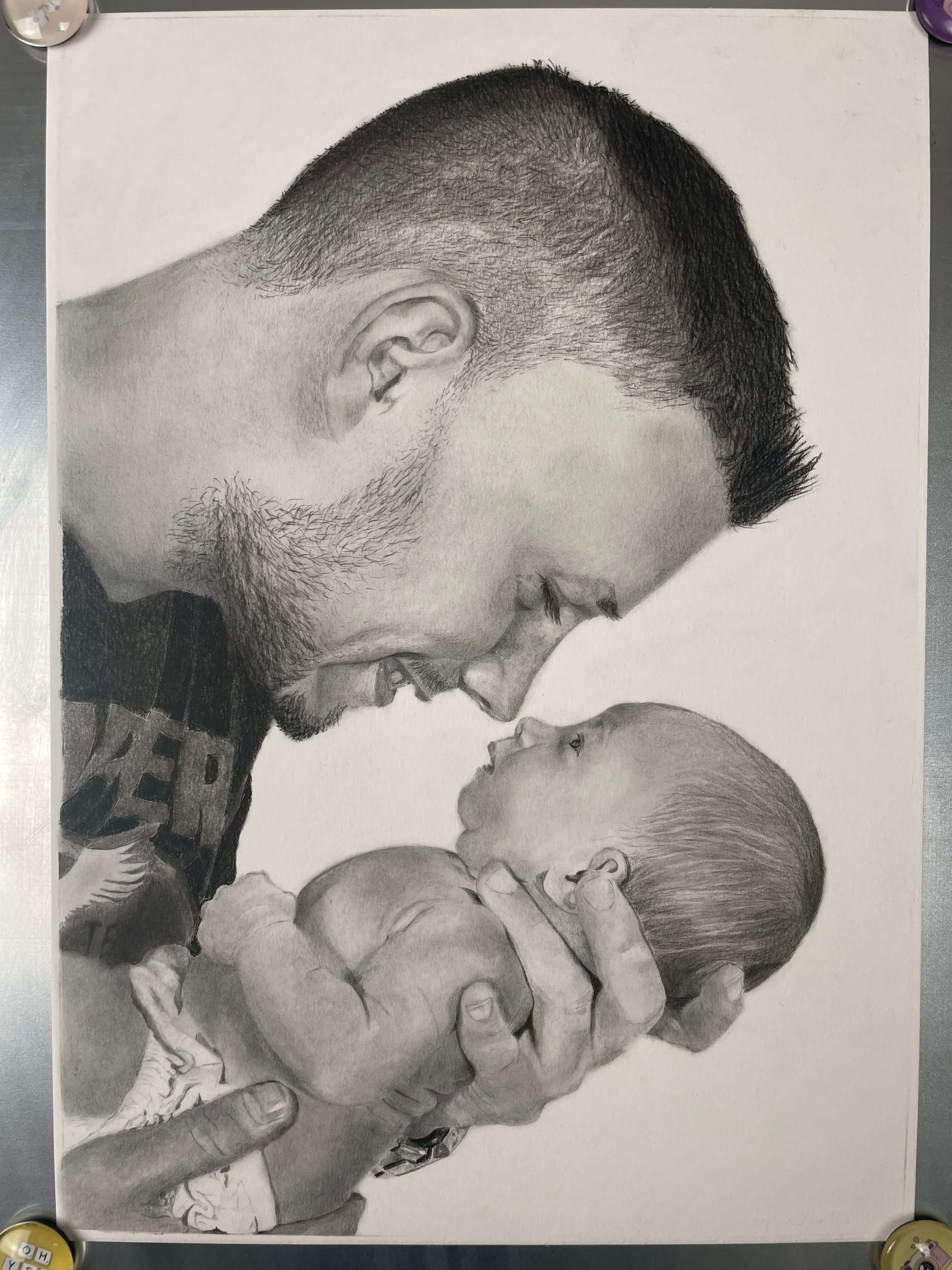 Kohle- und Graphitzeichnung