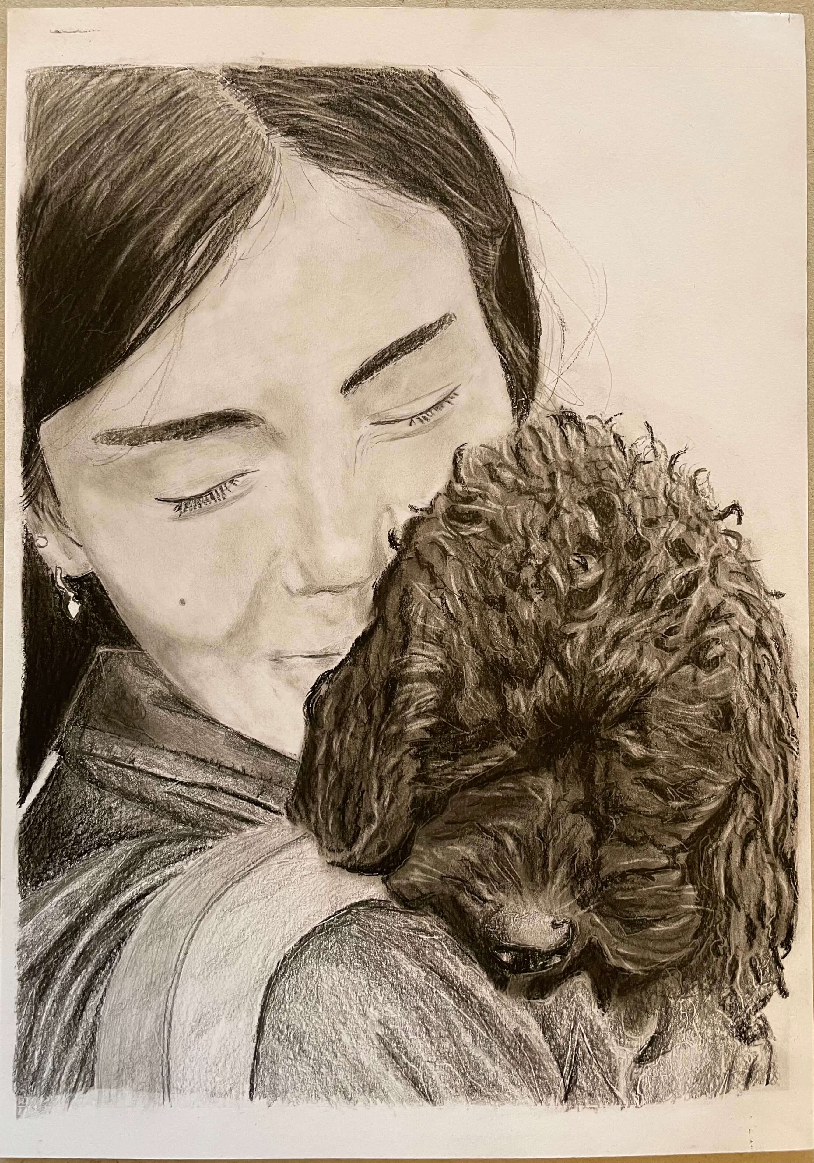 Kohle- und Graphitzeichnung