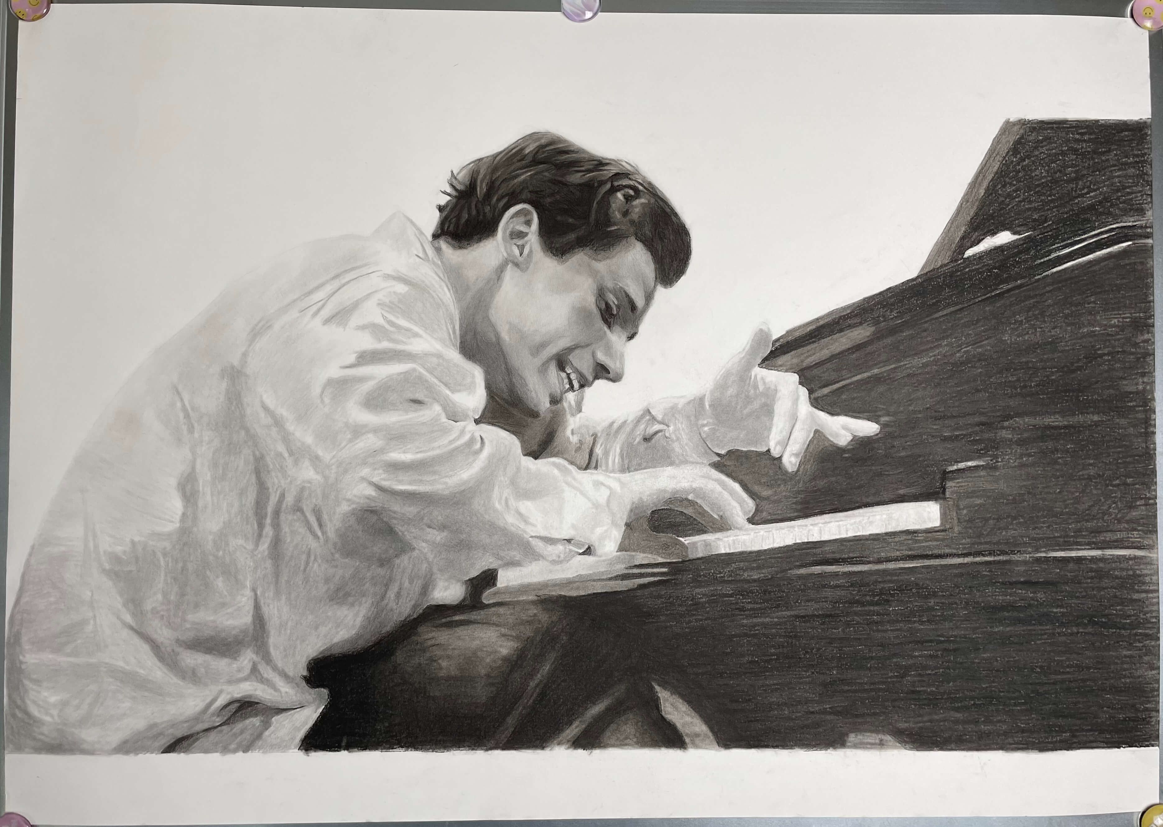 Kohle- und Graphitzeichnung