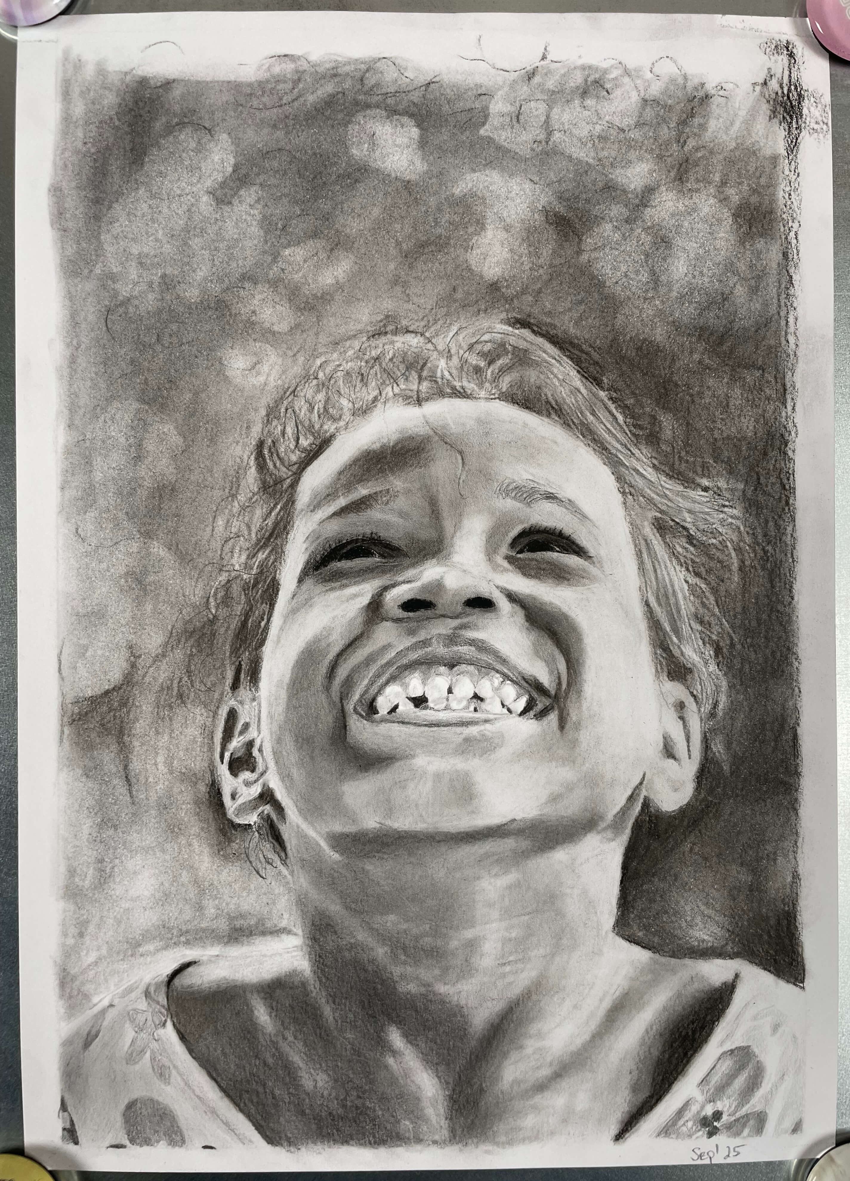 Kohle- und Graphitzeichnung